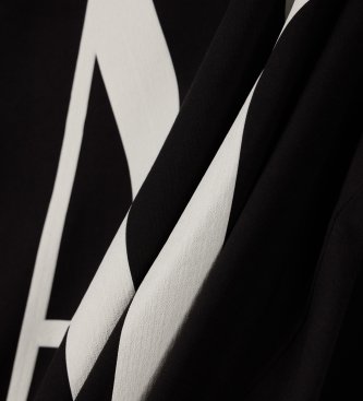 A|X Armani Exchange Camiseta de malha corte regular preta