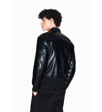 A|X Armani Exchange Giacca da motociclista nera