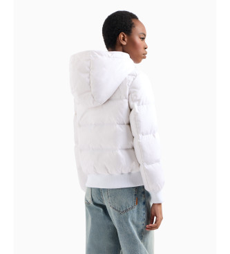 A|X Armani Exchange Kurtka pikowana z kapturem biała