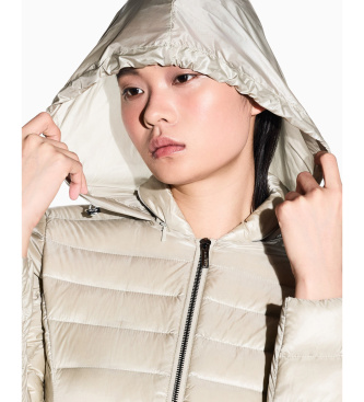 A|X Armani Exchange Beżowa kurtka puchowa