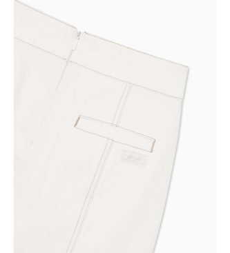 A|X Armani Exchange Hoog getailleerde rokwit