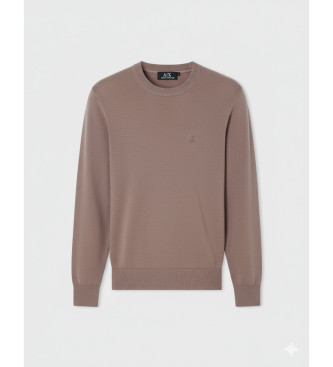 A|X Armani Exchange Beigefarbener Viskose-Pullover