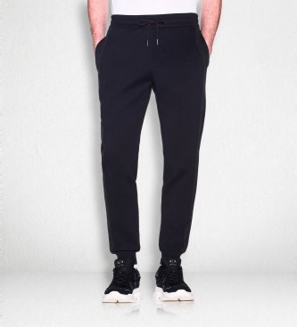 A|X Armani Exchange Calça de malha corte regular preta