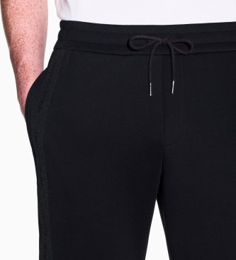 A|X Armani Exchange Calça de malha corte regular preta