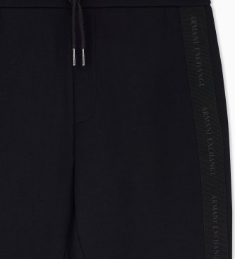 A|X Armani Exchange Calça de malha corte regular preta