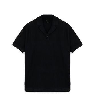 A|X Armani Exchange Contemporary navy polo shirt