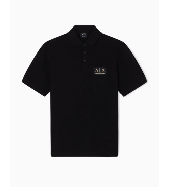 A|X Armani Exchange Camisa p�lo de algod�o preto