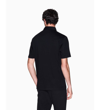 A|X Armani Exchange Schwarzes Poloshirt aus Baumwolle