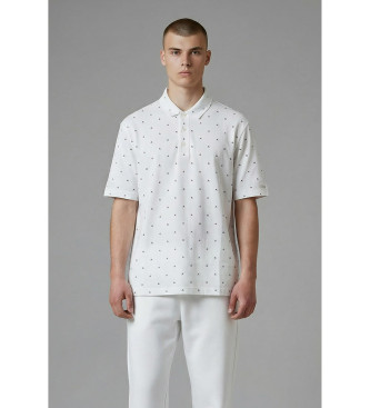 A|X Armani Exchange Printed white polo shirt