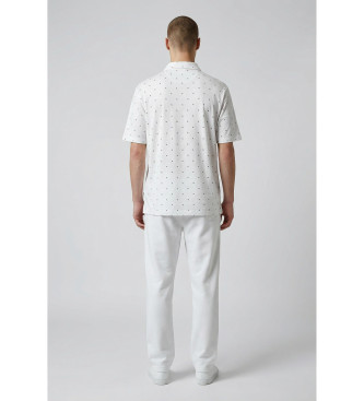 A|X Armani Exchange Printed white polo shirt