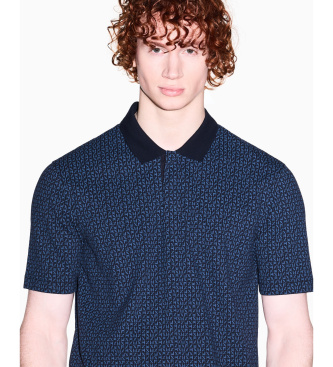 A|X Armani Exchange Polo Elástico marino