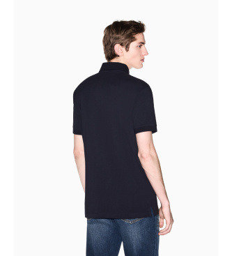 A|X Armani Exchange Polo en coton bleu marine