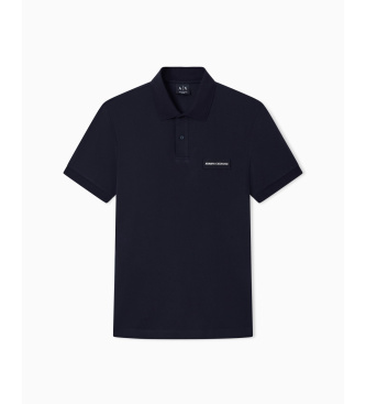A|X Armani Exchange Polo en coton bleu marine