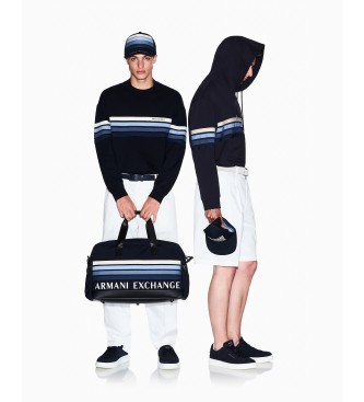 A|X Armani Exchange Navy striped knit sweater