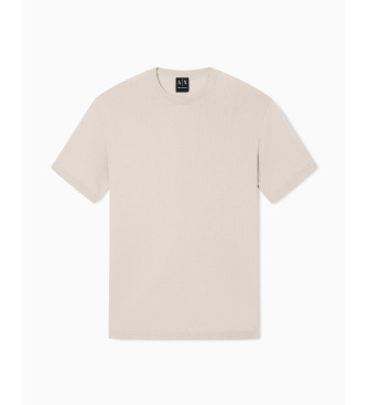 A|X Armani Exchange Ribbed Tricot beige T-shirt