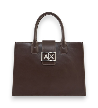 A|X Armani Exchange Bolso Classic marrón