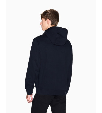 A|X Armani Exchange Felpa basic con zip, blu navy