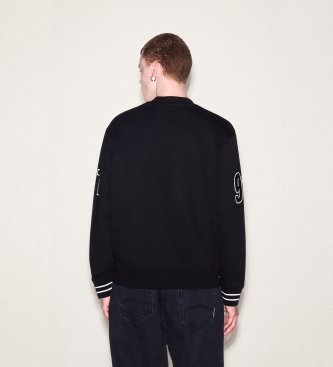 A|X Armani Exchange Sudadera de felpa de rizo corte regular negro