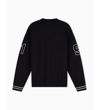 A|X Armani Exchange Sudadera de felpa de rizo corte regular negro
