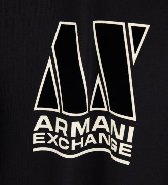 A|X Armani Exchange Sudadera de felpa de rizo corte regular negro