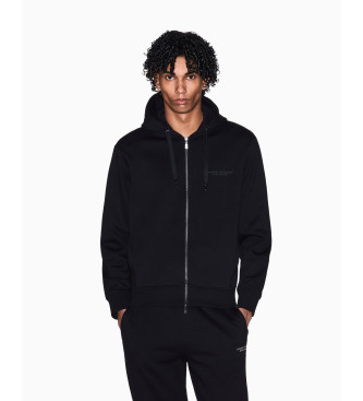A|X Armani Exchange Felpa basic con zip, nera