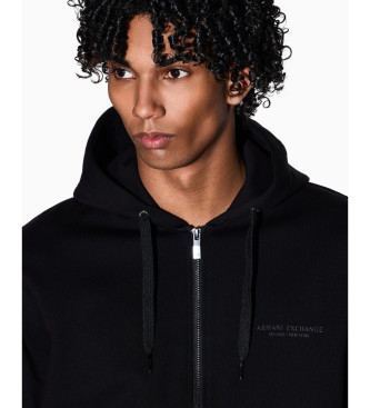 A|X Armani Exchange Felpa basic con zip, nera