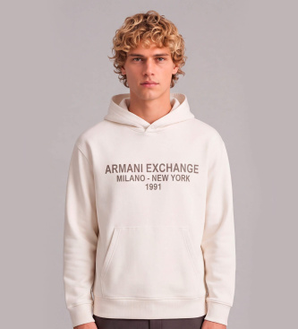 A|X Armani Exchange Sweat à logo blanc