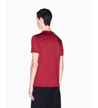 A|X Armani Exchange Burgundy V-neck T-shirt