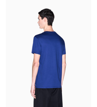 A|X Armani Exchange T-shirt bleu � col en V