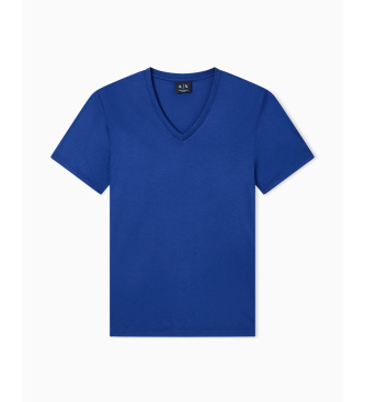 A|X Armani Exchange T-shirt bleu � col en V