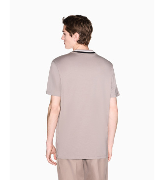 A|X Armani Exchange T-shirt em contraste taupe