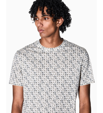 A|X Armani Exchange Klassisk beige regular fit bomulls t-shirt