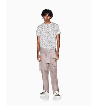 A|X Armani Exchange Klassisk beige regular fit bomulls t-shirt