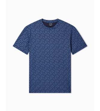 A|X Armani Exchange Regular T-shirt i klassisk marinbl� bomull