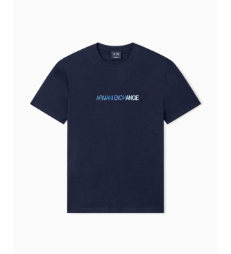 A|X Armani Exchange T-shirt slim-fit in classico jersey di cotone blu navy.