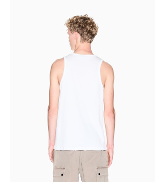 A|X Armani Exchange Ribbed sleeveless T-shirt with white logo