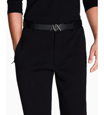 A|X Armani Exchange Pantaloni neri con tasche con cerniera