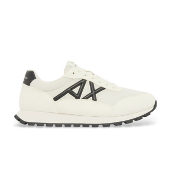 A|X Armani Exchange Off-White Sneakers med kontrastfarvet logo