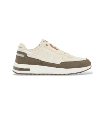 A|X Armani Exchange Baskets avec semelle haute et logo beige