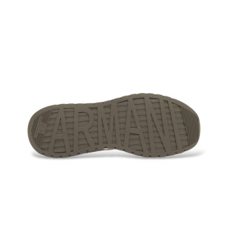 A|X Armani Exchange Baskets avec semelle haute et logo beige