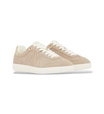 A|X Armani Exchange Baskets en cuir technique beige