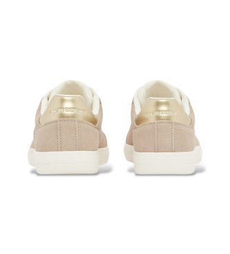 A|X Armani Exchange Baskets en cuir technique beige