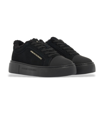 A|X Armani Exchange Black leather sneakers