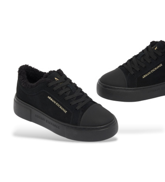 A|X Armani Exchange Black leather sneakers