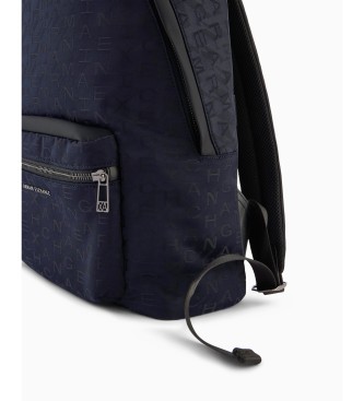 A|X Armani Exchange Technical navy backpack