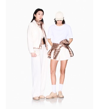 A|X Armani Exchange Kasket i bomuldstwill med beige logo