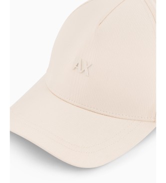 A|X Armani Exchange Kasket i bomuldstwill med beige logo