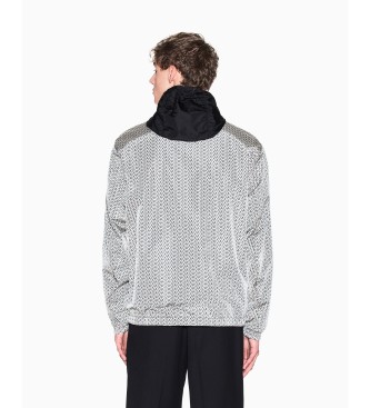 A|X Armani Exchange Veste ultralégère en nylon à effet irisé gris
