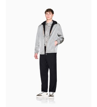 A|X Armani Exchange Veste ultralégère en nylon à effet irisé gris