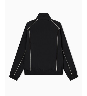 A|X Armani Exchange Lightweight technical nylon jacket with matte black finish